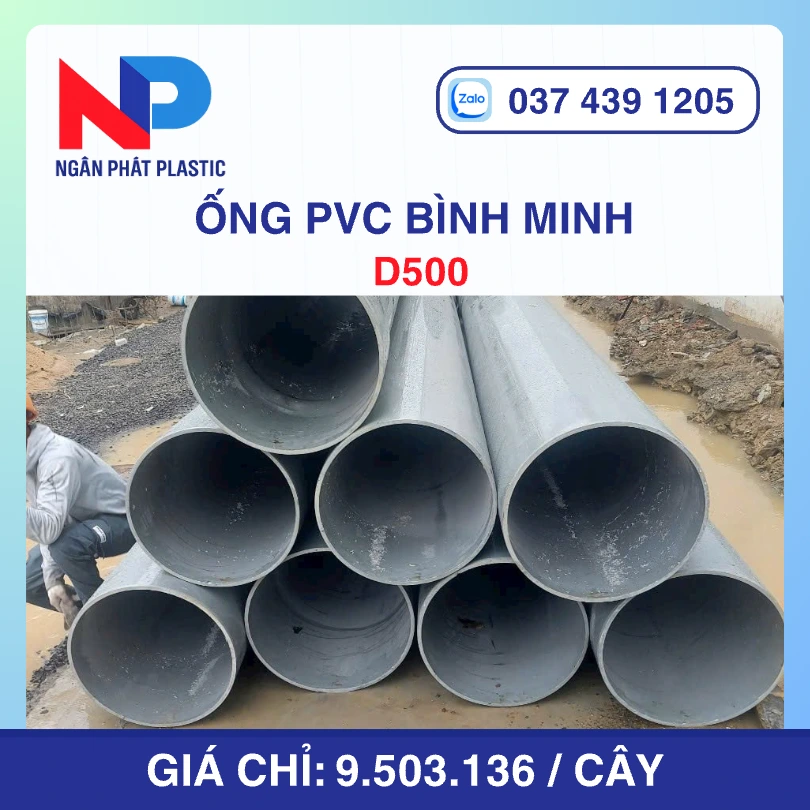Ống Nhựa uPVC D500 Bình Minh